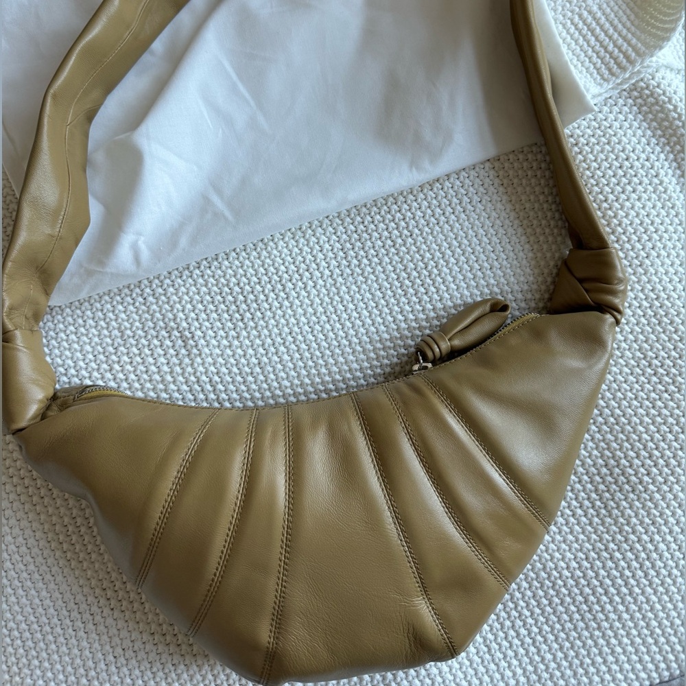Lemaire SMALL CROISSANT BAG-soft Nappa leather in Ochre Khaki